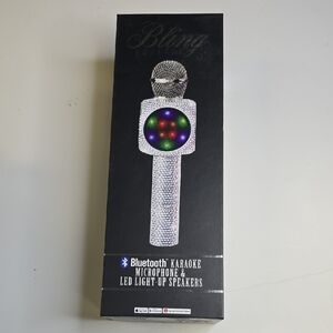Bluetooth Karaoke Microphone with LED Light-Up Speakers